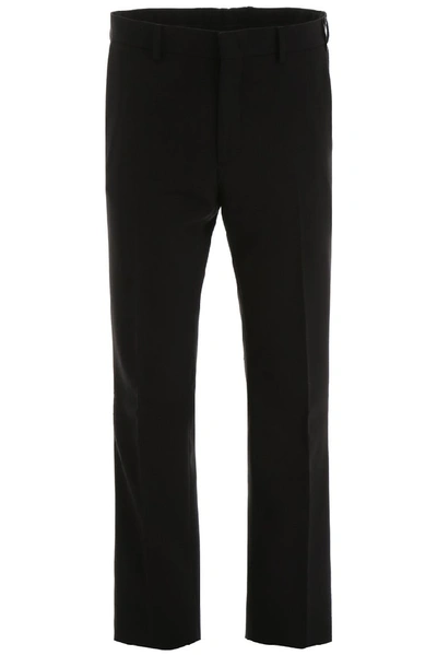 Shop Fendi Ff Side Band Trousers In Black