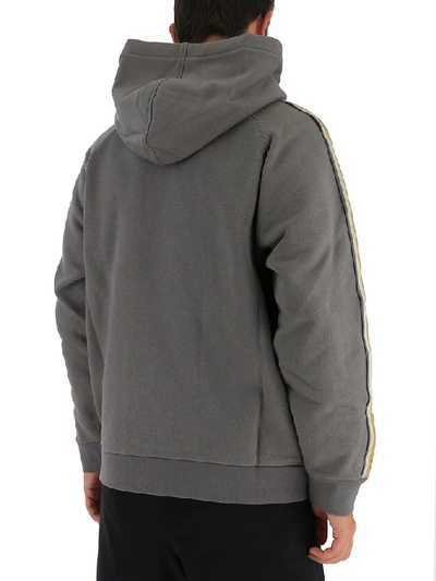 Shop Gucci Jersey Hooded Sweatshirt In Grey