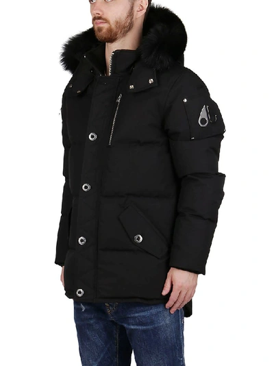 Shop Moose Knuckles 3q Hooded Jacket In Black