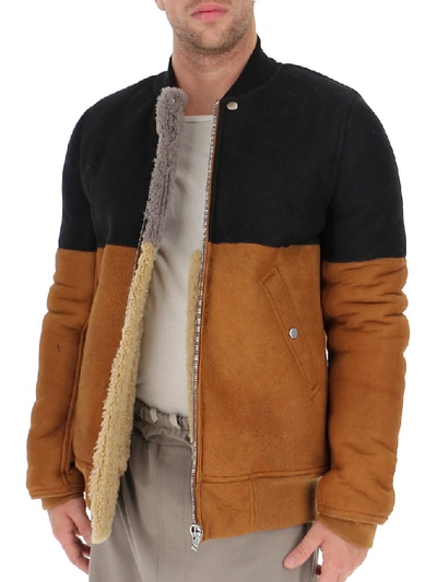 Shop Rick Owens Zipped Bomber Jacket In Multi