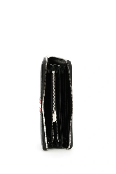 Shop Bally Telen Logo Stripe Zipped Wallet In Black