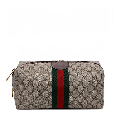 Shop Gucci Ophidia Gg Toiletry Bag In Multi