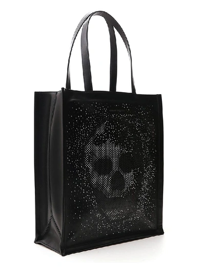 Shop Alexander Mcqueen Skull Tote Bag In Black