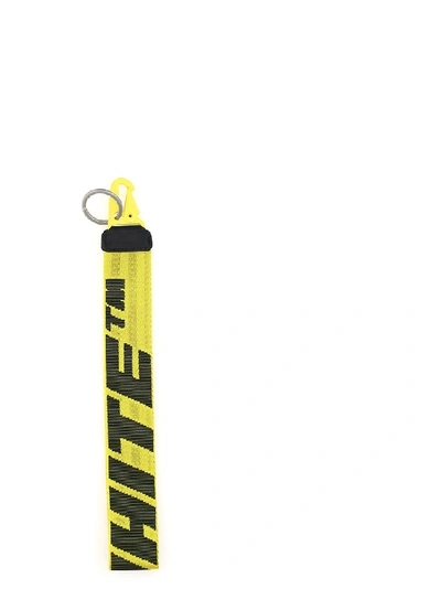 Shop Off-white Off White 2.0 Industrial Logo Key Ring In Yellow