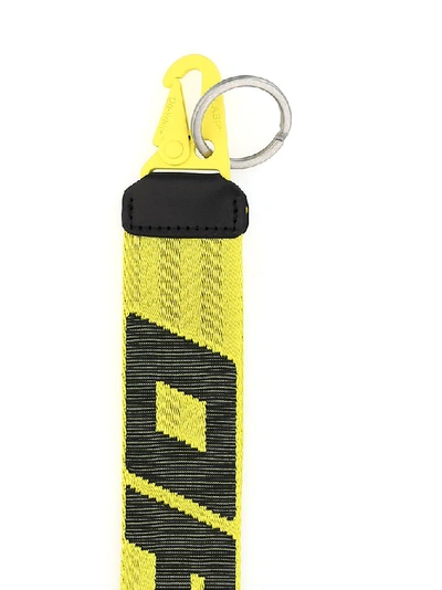 Shop Off-white Off White 2.0 Industrial Logo Key Ring In Yellow