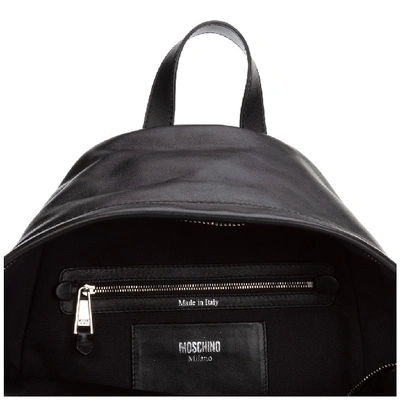 Shop Moschino Logo Backpack In Black