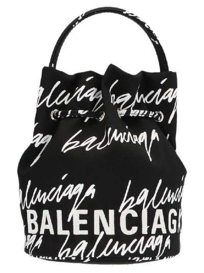 Shop Balenciaga Wheels Xs Bucket Bag In Black