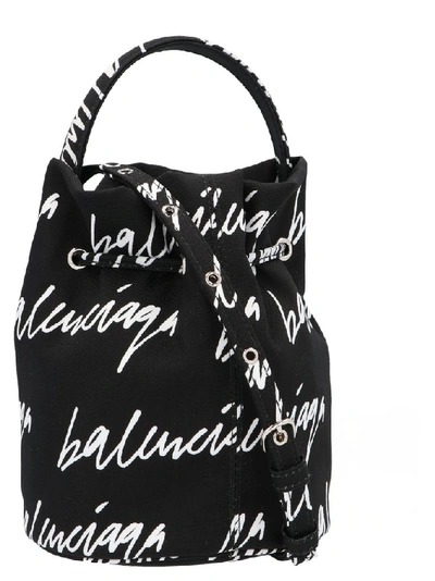 Shop Balenciaga Wheels Xs Bucket Bag In Black