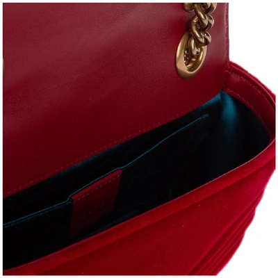 Shop Gucci Gg Marmont Mini Bag In Red