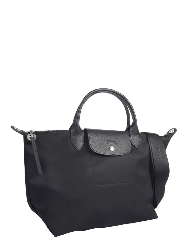 longchamp medium le pliage top handle handbag