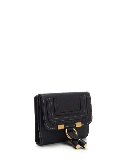 Shop Chloé Marcie Compact Wallet In Black