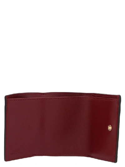 Shop Fendi Micro Trifold Wallet In Red