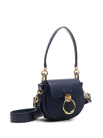 Shop Chloé Tess Small Shoulder Bag In Blue