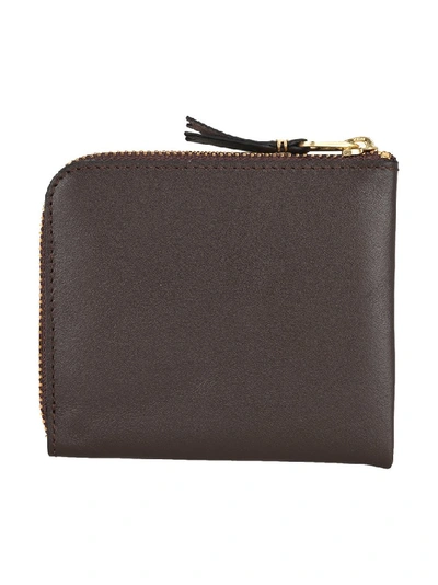 Shop Comme Des Garçons Wallet Small Classic Zip Wallet In Brown