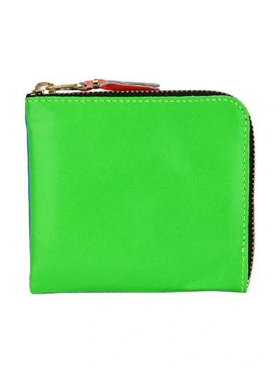 Shop Comme Des Garçons Wallet Super Fluo Small Wallet In Multi