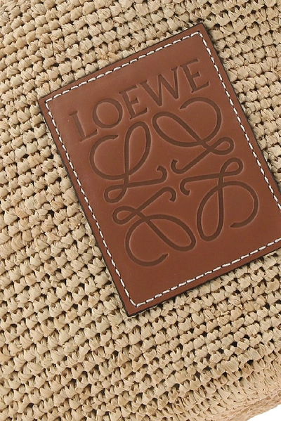 Shop Loewe Logo Patch Pochette Shoulder Bag In Beige