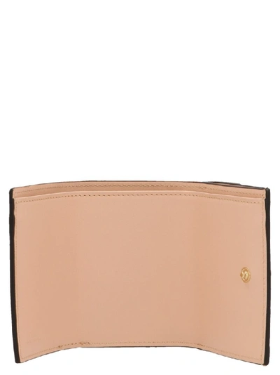 Shop Fendi Micro Trifold Wallet In Pink