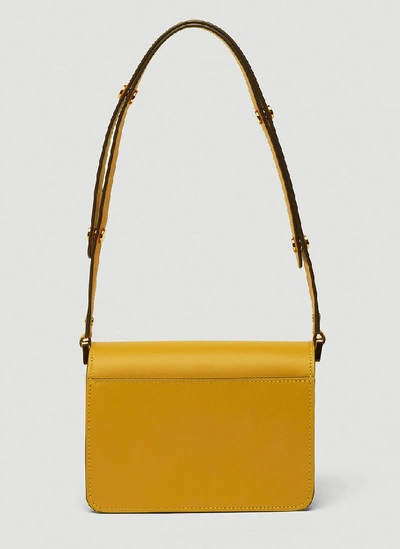 Shop Marni Mini Trunk Shoulder Bag In Yellow