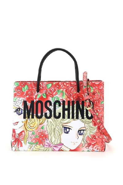 Shop Moschino Graphic Print Tote Bag In Multi