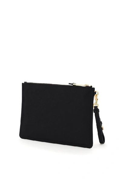 Shop Moschino Couture Logo Clutch Bag In Black