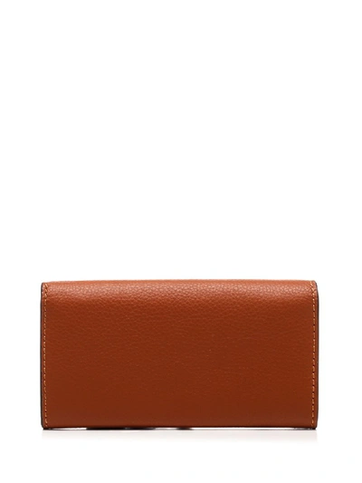 Shop Chloé Marcie Long Wallet In Brown