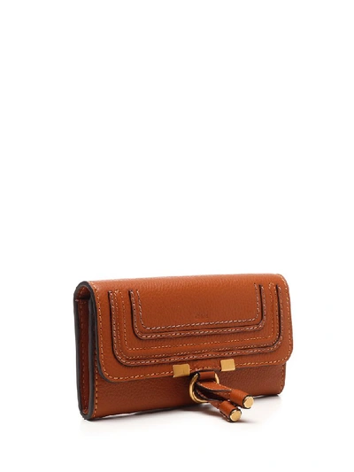 Shop Chloé Marcie Long Wallet In Brown