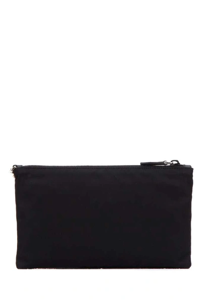 Shop Prada Logo Zipped Pouch In Black