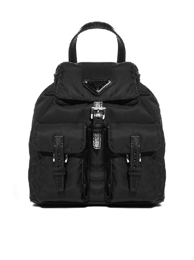 Shop Prada Mini Backpack Shoulder Bag In Black