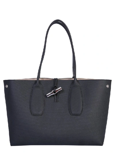 Shop Longchamp Roseau Tote Bag In Black