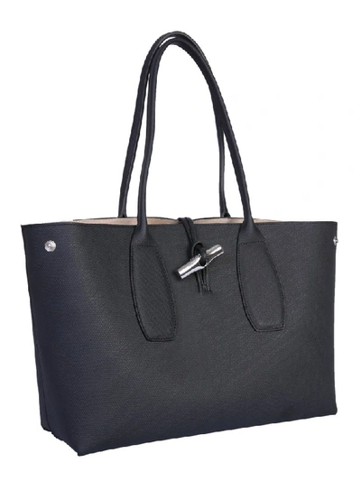 Shop Longchamp Roseau Tote Bag In Black