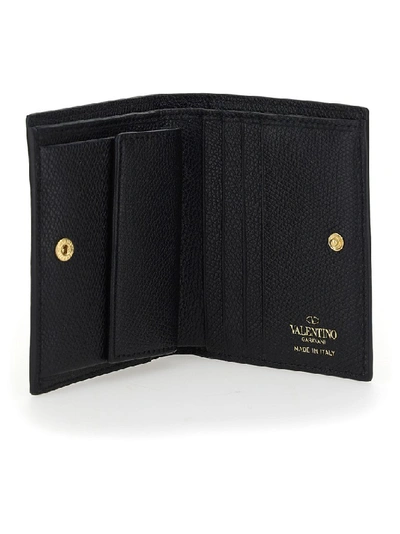 Shop Valentino Vlogo Bifold Wallet In Black