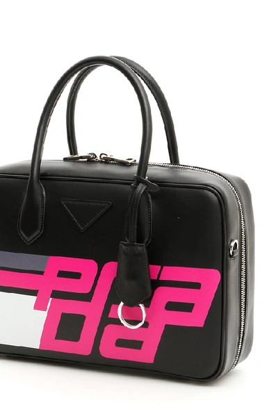 Shop Prada Racing Bowling Bag In Black