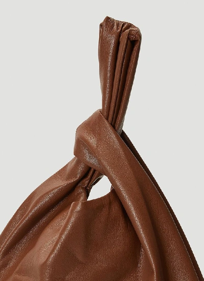 Shop Nanushka Jen Clutch Bag In Brown