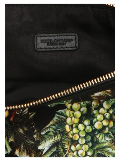 Shop Dolce & Gabbana Grape Print Clutch Bag In Multi