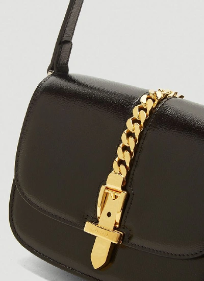 Shop Gucci Sylvie 1969 Mini Shoulder Bag In Black