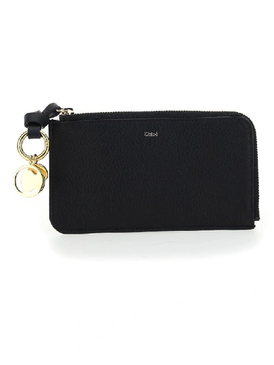 Shop Chloé Zipped Coin Purse In Black