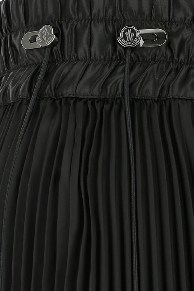 Shop Moncler Pleated Skirt In Black