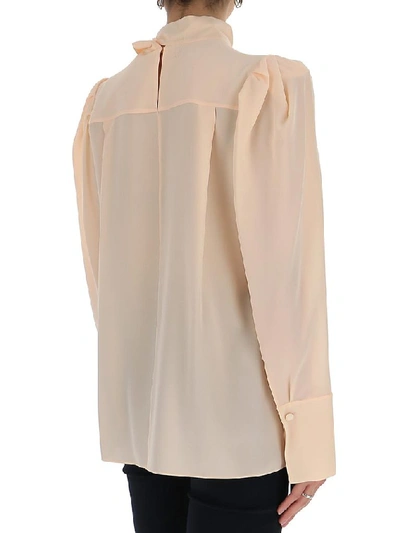 Shop Givenchy Buttoned Blouse In Beige