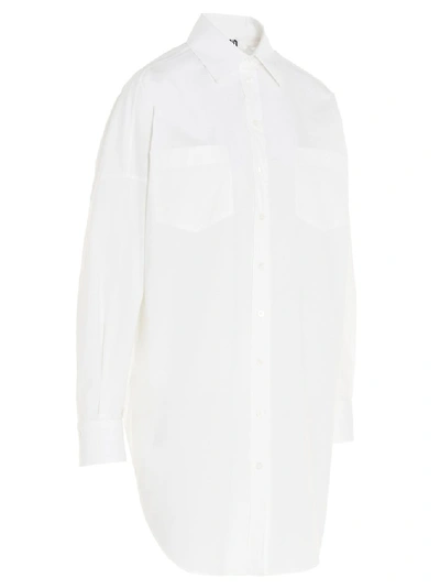 Shop Moschino Couture Oversized Shirt In White