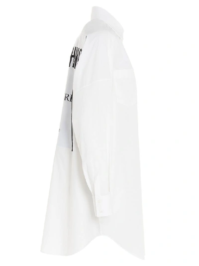 Shop Moschino Couture Oversized Shirt In White