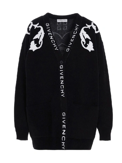 Shop Givenchy Logo Intarsia V In Black