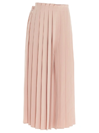 Shop Mm6 Maison Margiela Pleated Cropped Trousers In Pink