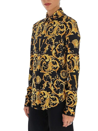 Shop Versace Baroque Print Shirt In Multi