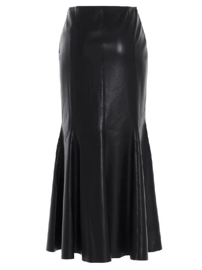 Shop Nanushka Artem Flared Skirt In Black
