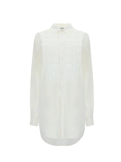 Shop Bottega Veneta Quilted Front Shirt In White