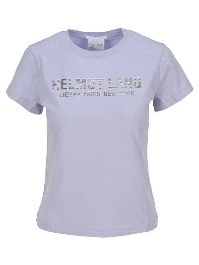 Shop Helmut Lang Logo Print T In Purple