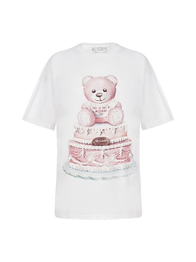 Shop Moschino Cake Teddy Bear T In White