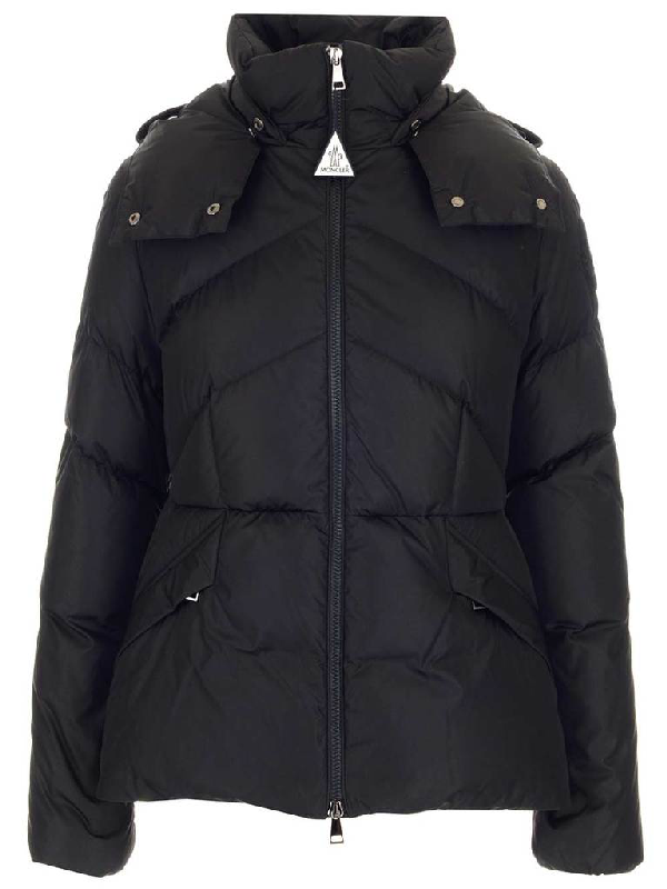 moncler belted quilted shell down jacket