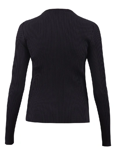 Shop Givenchy Chain Ribbed Fitted Jumper In Black