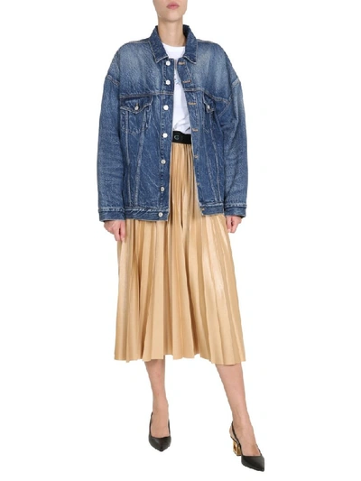 Shop Givenchy Oversized Denim Jacket In Blue